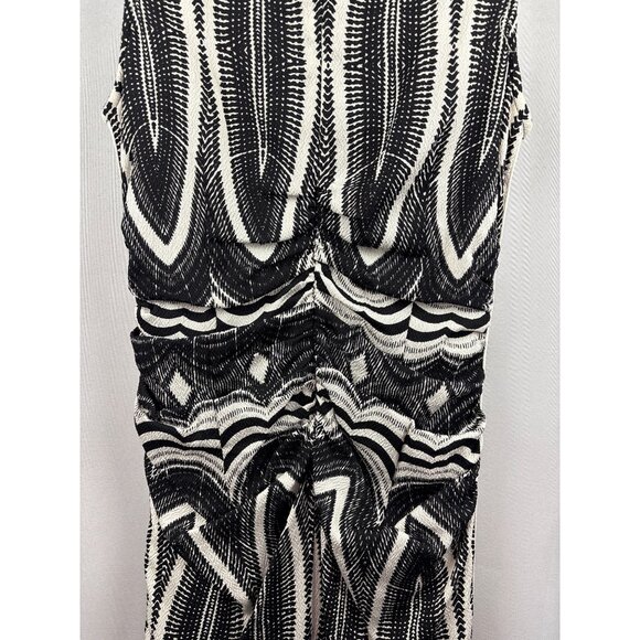 Women’s Tracy Reese Size 10 Black & White Geometric Pattern Tank Dress with a B& - Picture 4 of 7